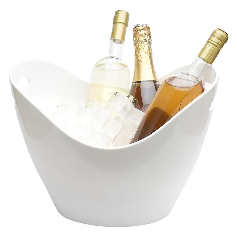 B97A-8L Insulated Ice Bucket For Parties, Large Plastic Drink Bucket For Cocktail Bars Holder