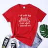 I Will Walk By Faith Tshirt Casual Unisex Short Sleeve Christian Bible Top Tee Religious Jesus Power Inspirational Tshirt