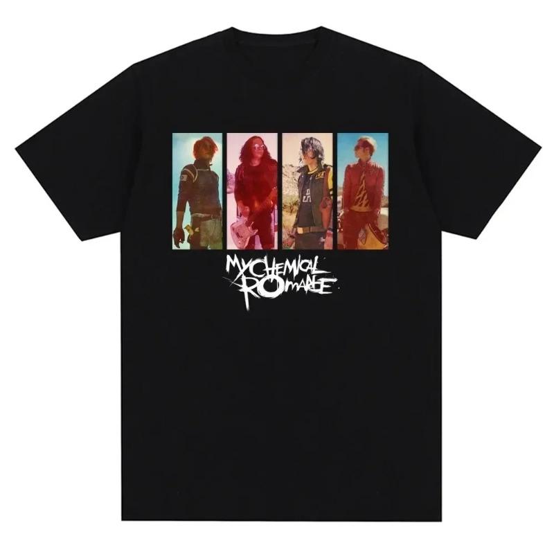 My Chemical Romance Mcr Band Uomo Donna T-shirt in cotone T-shirt stampata T-shirt casual a maniche corte Streetwear Trend Tee Tops