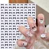 3PCS Cute Mini Bowknot Nail Stickers 3D Black Gold SilverSweet Ribbon Nail Decals Self‑Adhesive Bow Nail Slider Supplies 8*10cm