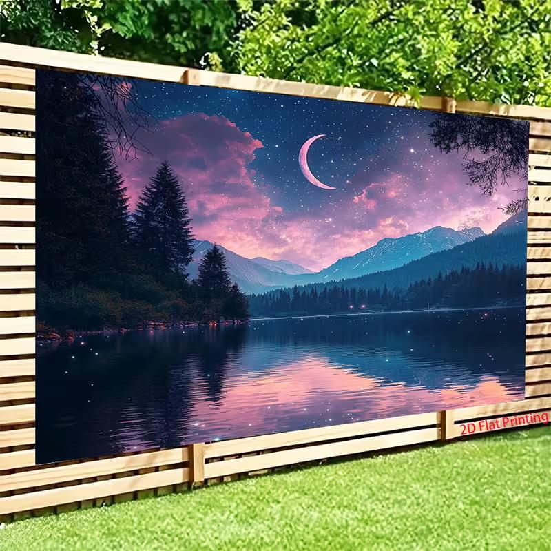 2D Magical Night Landscape Backdrop for Fantasy, Nature or Aesthetic Photoshoot