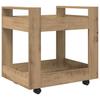 Artisan Oak Mobile Desk Cart 60 x 45 x 60 cm Engineered Wood