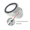 Stainless Steel Wall-Mounted Hair Dryer Holder with Silicone Pad for Salon or Bathroom
