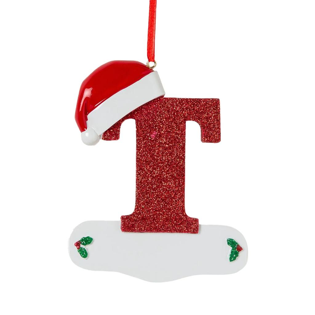 Weihnachtsdekorationsanhänger Personalisierter Weihnachtsschmuck mit 26 Buchstaben DIY Weihnachtsbaumhängeornament Neujahr 2024