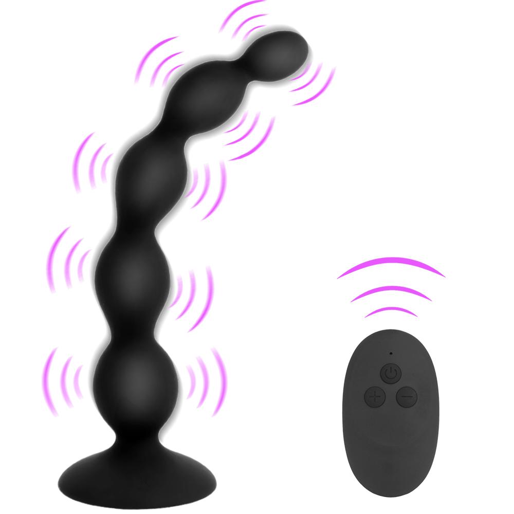Remote Control Vibrator Anal Vibrator 10 Speed Dual Motor Prostate Massage Anal Beads Sex Toy For Men Women Butt Plug Stimulator Erotic Toy