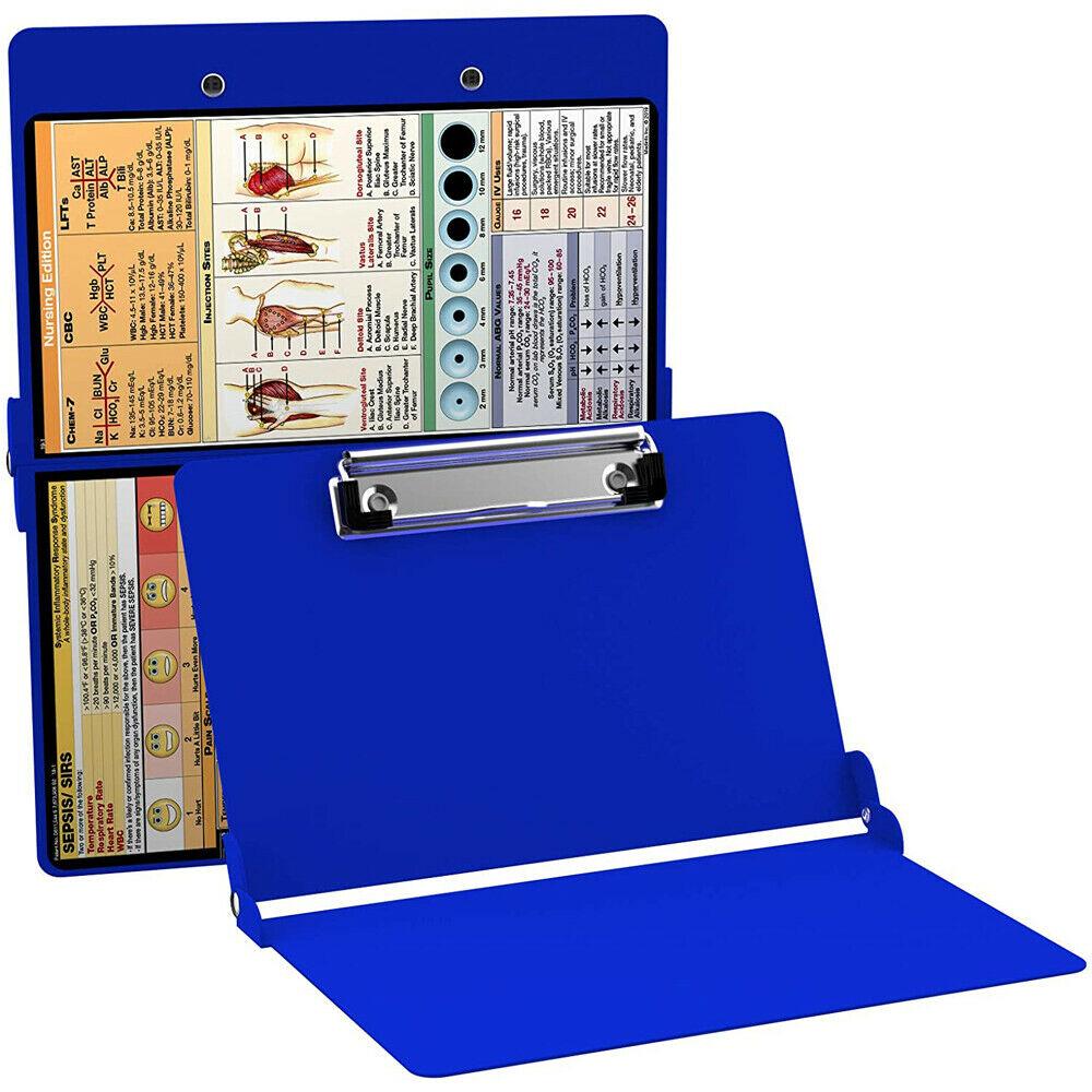 New Style Clipboard Nursing Edition Aluminium Alloy Folding Nursing Clipboard With Quick Reference Sheet Writing Pad
