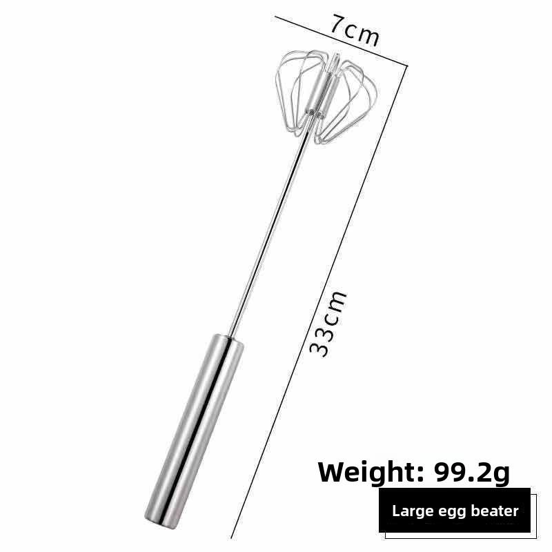 Stainless Steel Semi-automatic Egg Beater, Rotary Cream Egg Mixer, Household Manual Egg Beater