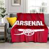 Coperta con stemma dell'Arsenal Football Club Coperta in flanella da esterno per campeggio, escursionismo, feste in giardino, essenziale per picnic, regalo per famiglia e amici