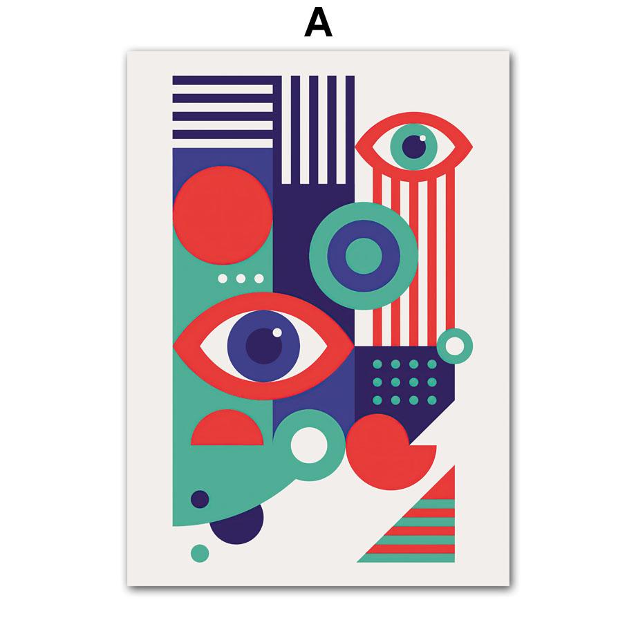 Bauhaus Lines Stripe Geometric Wall Art Posters Prints Nordic Abstract Canvas Painting Hotel Bar Pictures For Living Room Decor