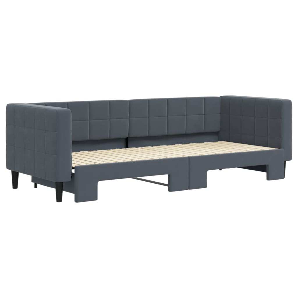 Vidaxl Sofa Rozsuwana, Ciemnozielona, 80X200 Cm, Aksamit