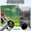 2 x 3 m Walk-in Polytunnel Greenhouse with Hinged Door and 6 Roll Up Mesh Windows, Garden Tunnel Warm House Tent, Green