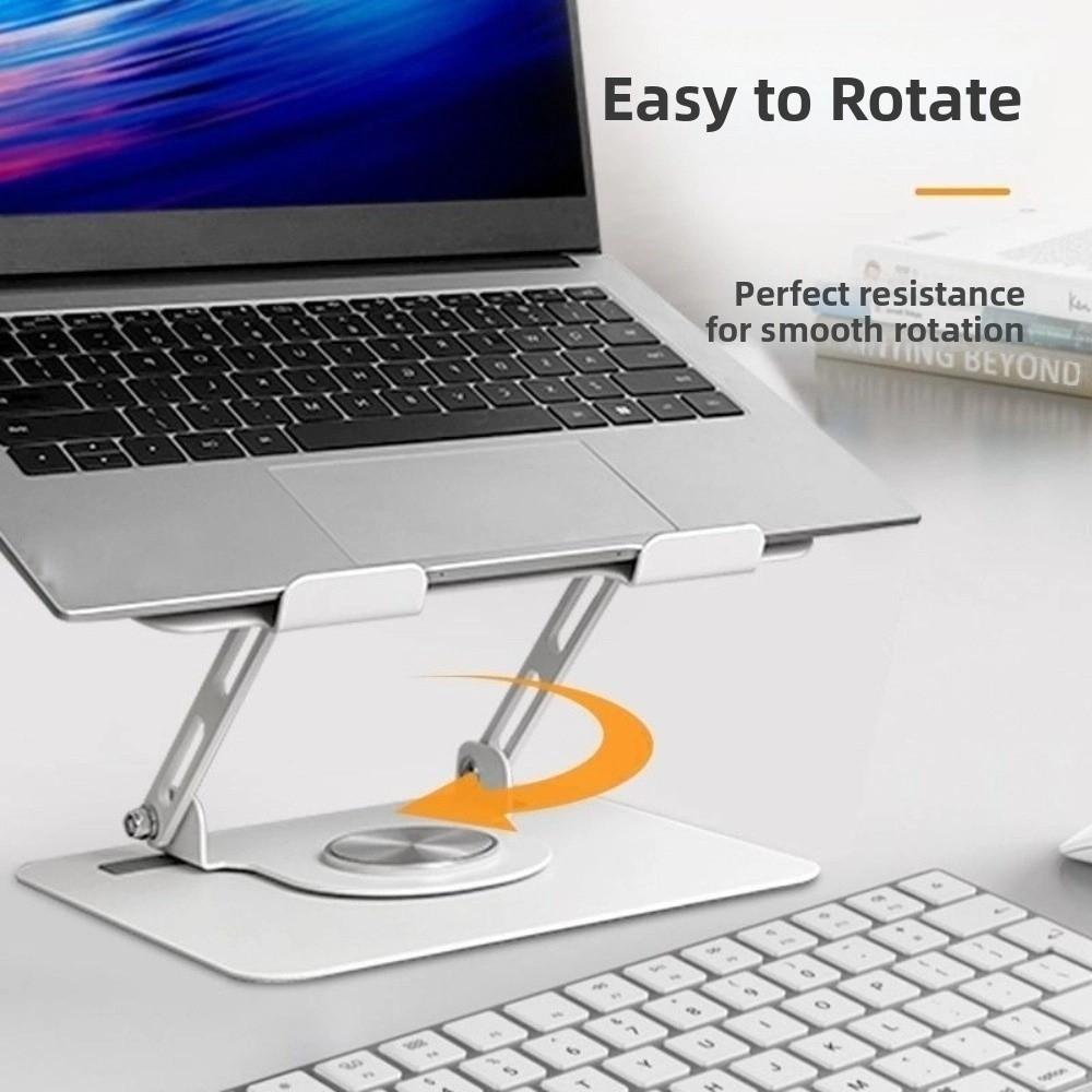 Adjustable Tablet Holder 360 Rotating Base Computer Riser Multi-Functional Laptop Bracket for Desk