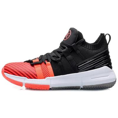 Li Ning Mid Top Basketball Shoes Men's Black Red ABAP081-1