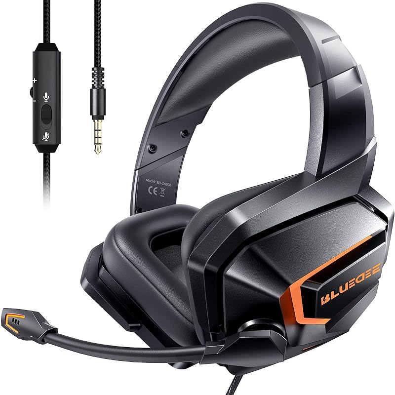 

Bluedee gaming headset Immersive gaming headphones with theatrical depth noise canceling headphones with microphone PS4/PS5/PC/Nintendo Switch