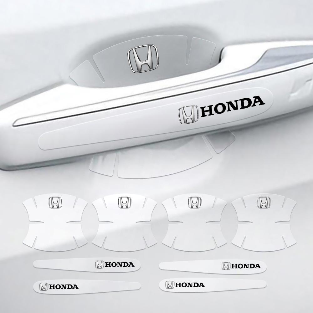 4/8Pcs Car Door Anti-scratch Protective Handle Bowl Sticker For Honda Civic Accord Vezel Fit CRV City CRZ Jazz HRV Typer Odyssey