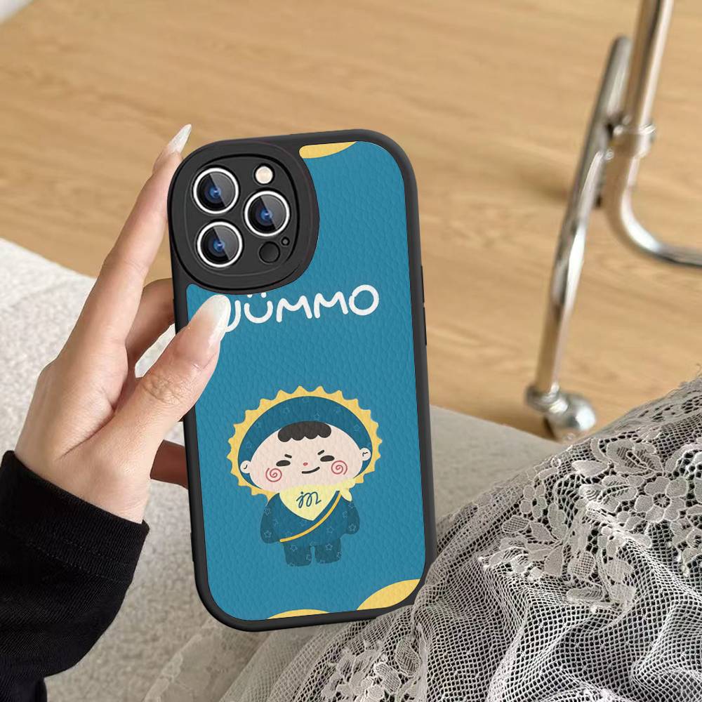 Anime Maskot GMMTV Pouzdro na telefon Pro IPhone 16 15 14 13 12 11 Pro Max Plus Kožený kryt