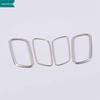 Silver Stainless Steel Front Pillar Speaker Light Ring Cup Holder Decoration for 2015 Honda CRV Interior Modification