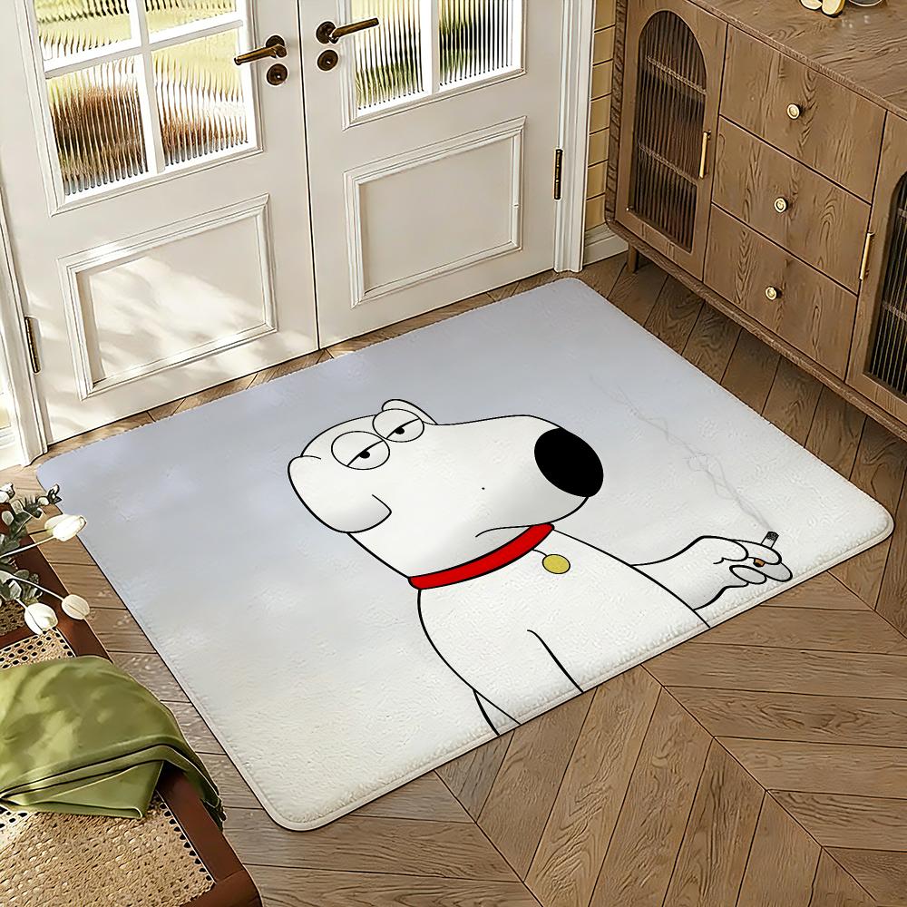 Guy Family Floor Mat Soft Thickened Absorbent Non-Slip Bedroom Living Room Door Mat Home Decor Flannel Rugs