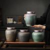 Creative Gilded Ceramic Tea Jar Nordic Tea Coffee Bean Sealed Moisture-proof Storage Jar Food Container Countertop Decoration