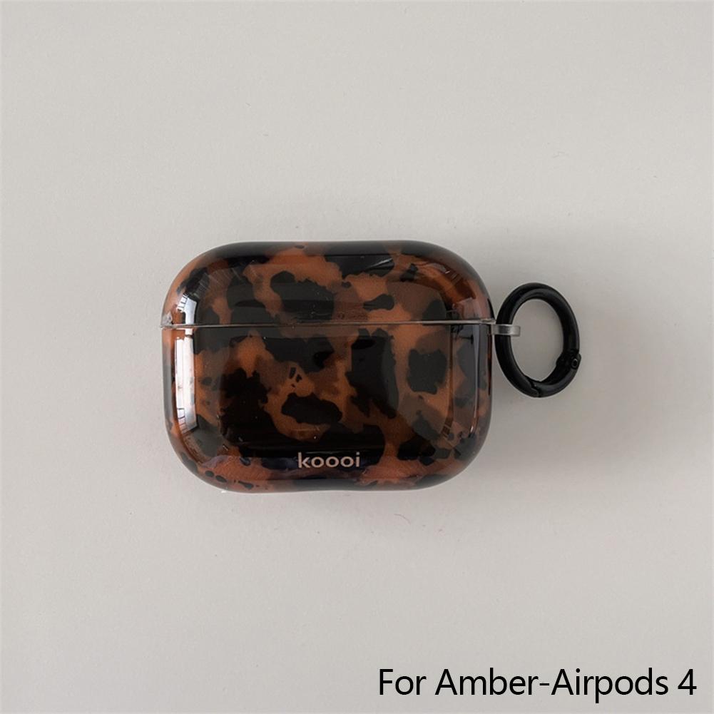 

Стильный темный черепаховый янтарный глянцевый чехол для AirPods 1 2 3 4 Pro AirPods Pro 2 противоударный защитный чехол Amber-Airpods 4