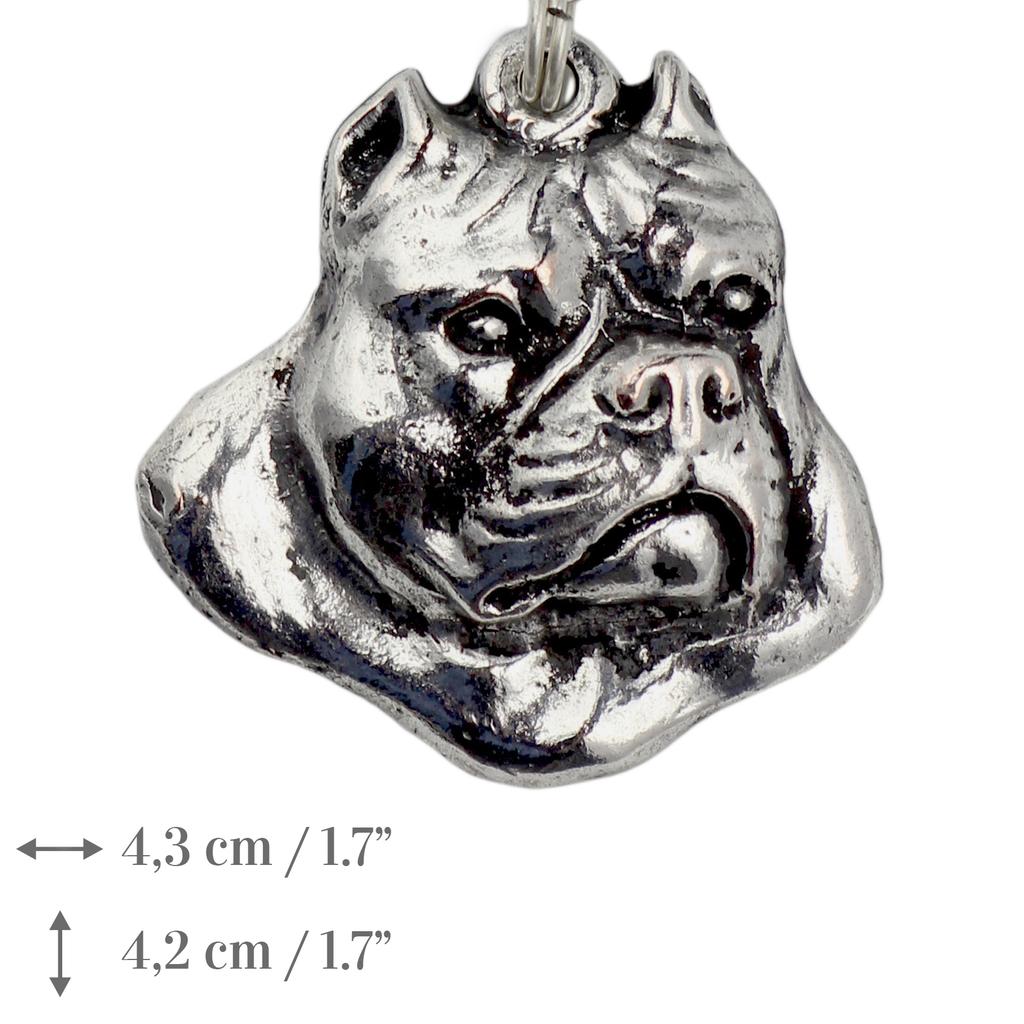 American Bully - Necklace with dog, silver-plated pendant for dog fan, unique jewelry by Art-Dog brand