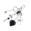 Stylish Love Heart Pendant Bowknot Keychain Accessory Stylish Key Holder for Women Sturdy Alloy Car Key Pendant