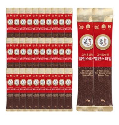 Poongnyeonbogam Extrato de Ginseng Vermelho Coreano 6 Anos Tempo de Equilíbrio 10g × 30 Bastões