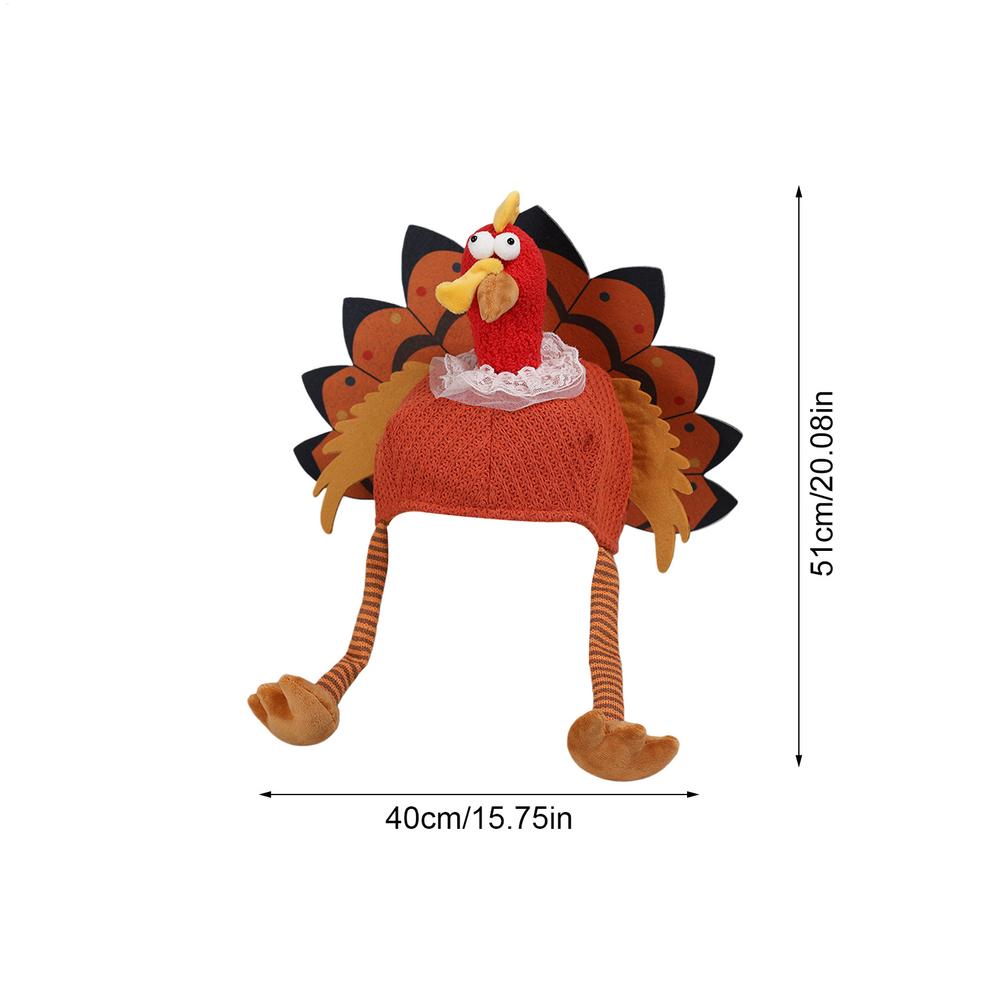 

Funny Turkey Hat Thanksgiving Cosplay Headpiece Dress Up Holiday Hat For Photographers Event Planners Content Creators Family 51X40cm