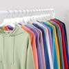 Loose Oversized Drop Shoulder Hooded Pullover Sweatshirt with Pocket - Solid Color, European Size, Customizable Design