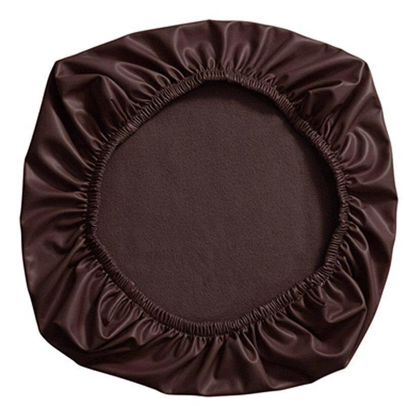 For PU Leather Chair Seat Cover Slipcover Elastic 38-52cm for Home Office Hotel Chair Seat Cover Dining Seat Protector Slipcover