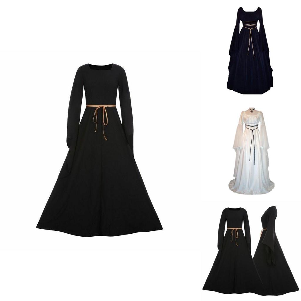 Artistic Gothic Costume Gown With High Waist And Full-length Elegance