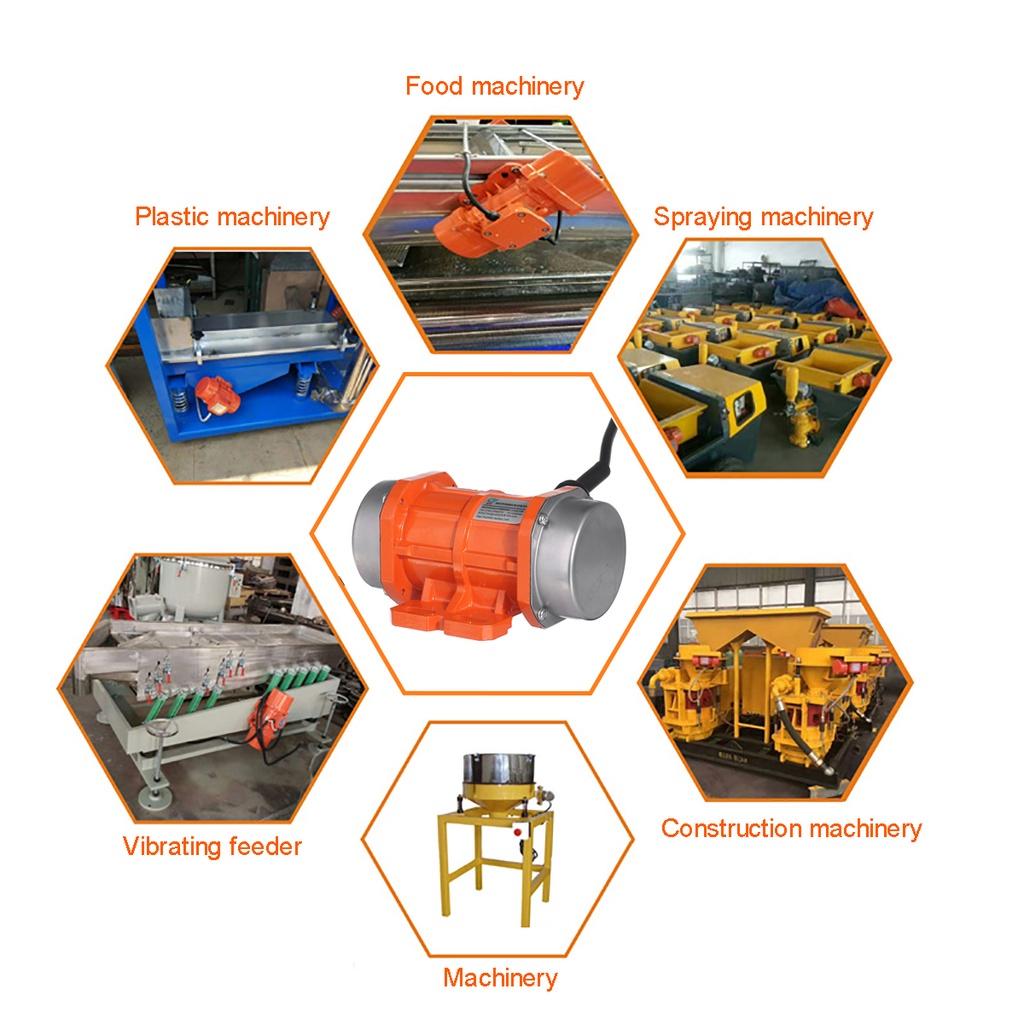 20/40/60W 220V vibrační motor Nastavitelná rychlost pro stroj na stříkaný beton, podávací stroj, pračku