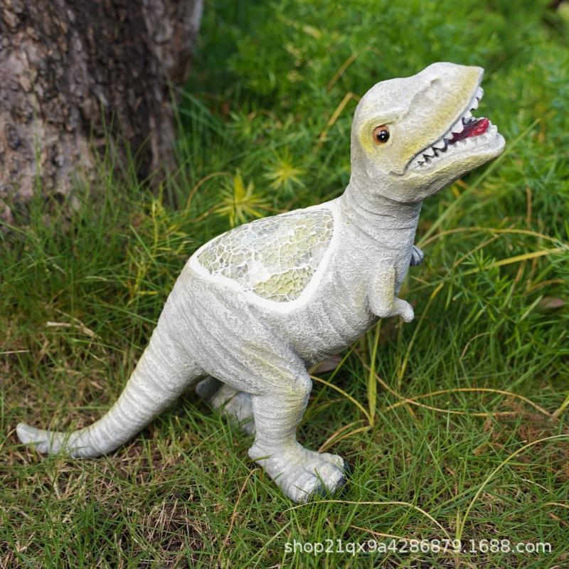 JYL TS/193,New Solar Dinosaur Light Simulation Resin Animal Model Solar T-Rex Figurine Wholesale