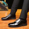 Leather shoes men's three joints business casual leather shoes formal wedding business casual breathable shoes