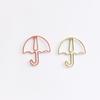 30pcs Umbrella Shape Paper Clip Creative Cute Bookmark Metal Color Cartoon Paper Clips for Planner Office Stationery