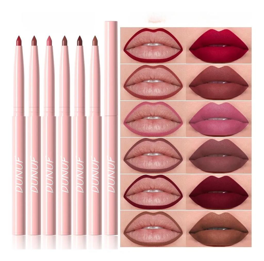 Set Of 6 Dunuf Matte Lip Liners