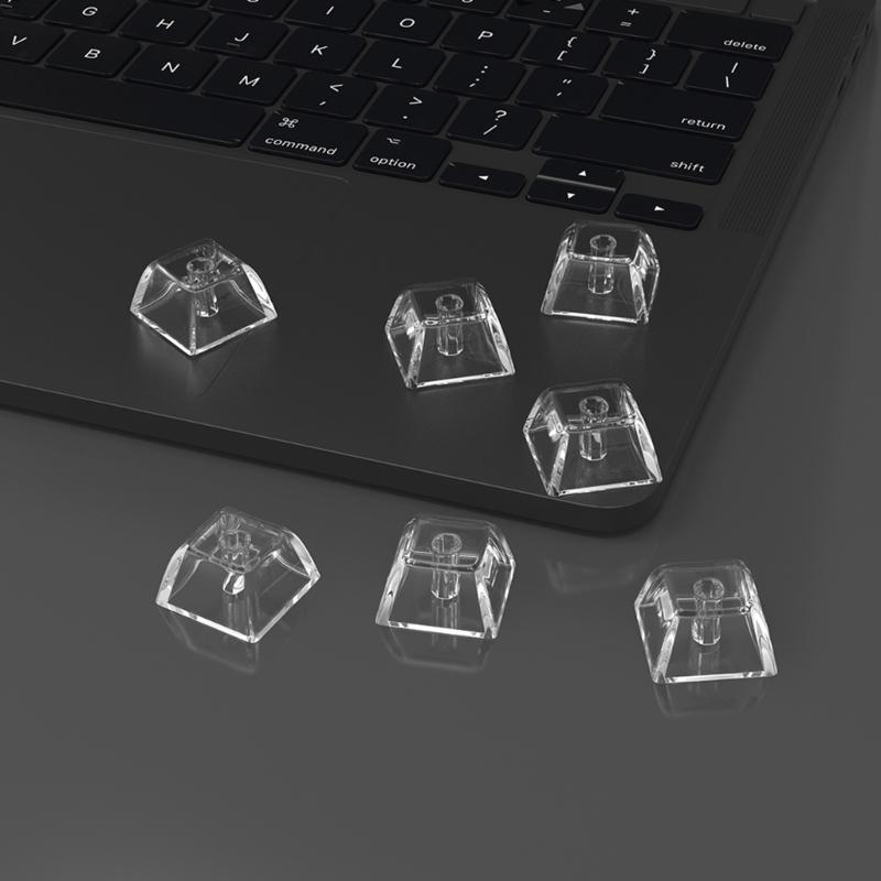 10Pcs Transparent PC Keycaps XDA Height 1U 1X Mechanical keyboard Keycaps Blank Backlit Keycaps For Cherry Switch
