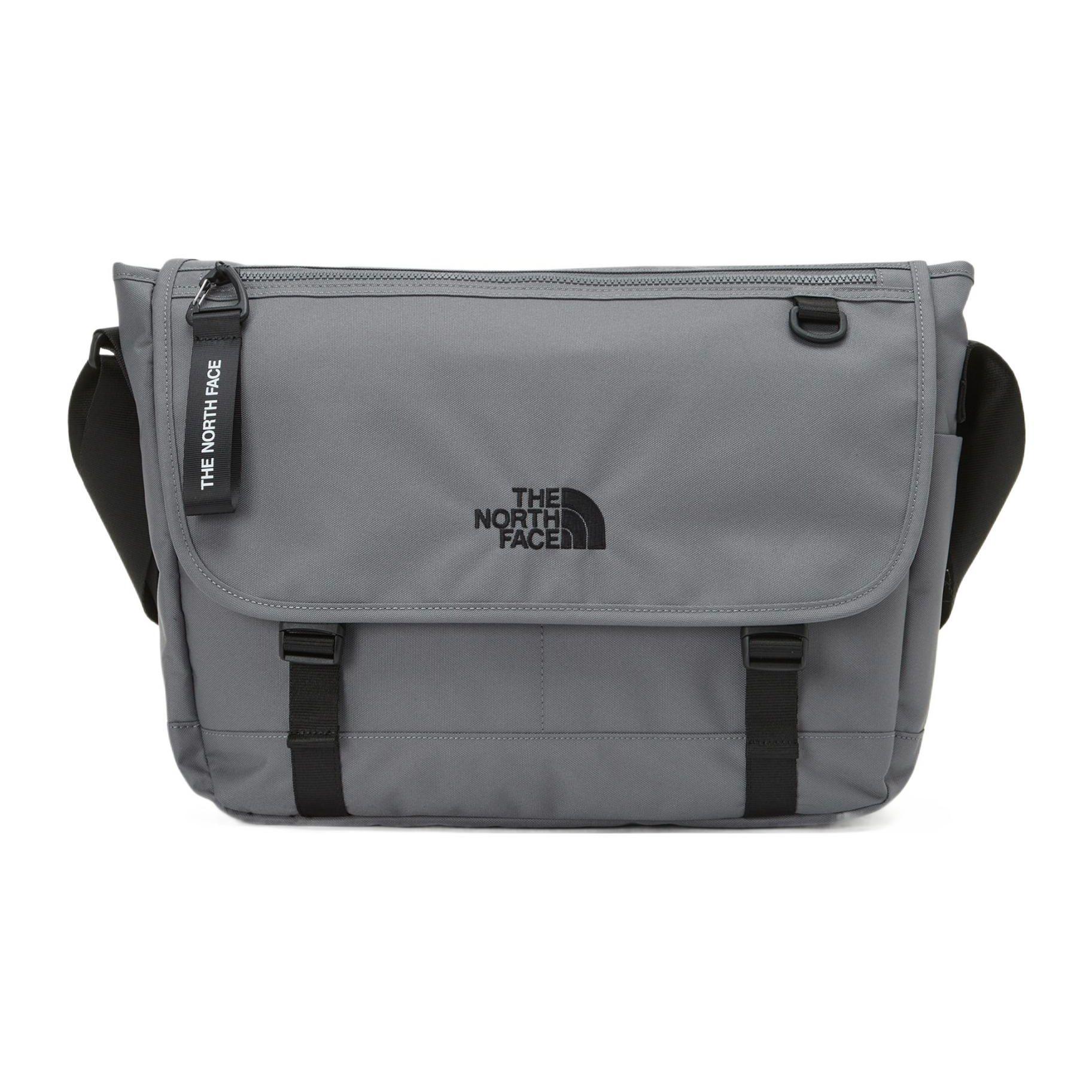 The North Face Adjustable Shoulder Strap Logo Crossbody Bag Large Unisex Bags Gray NN2PP00P Large