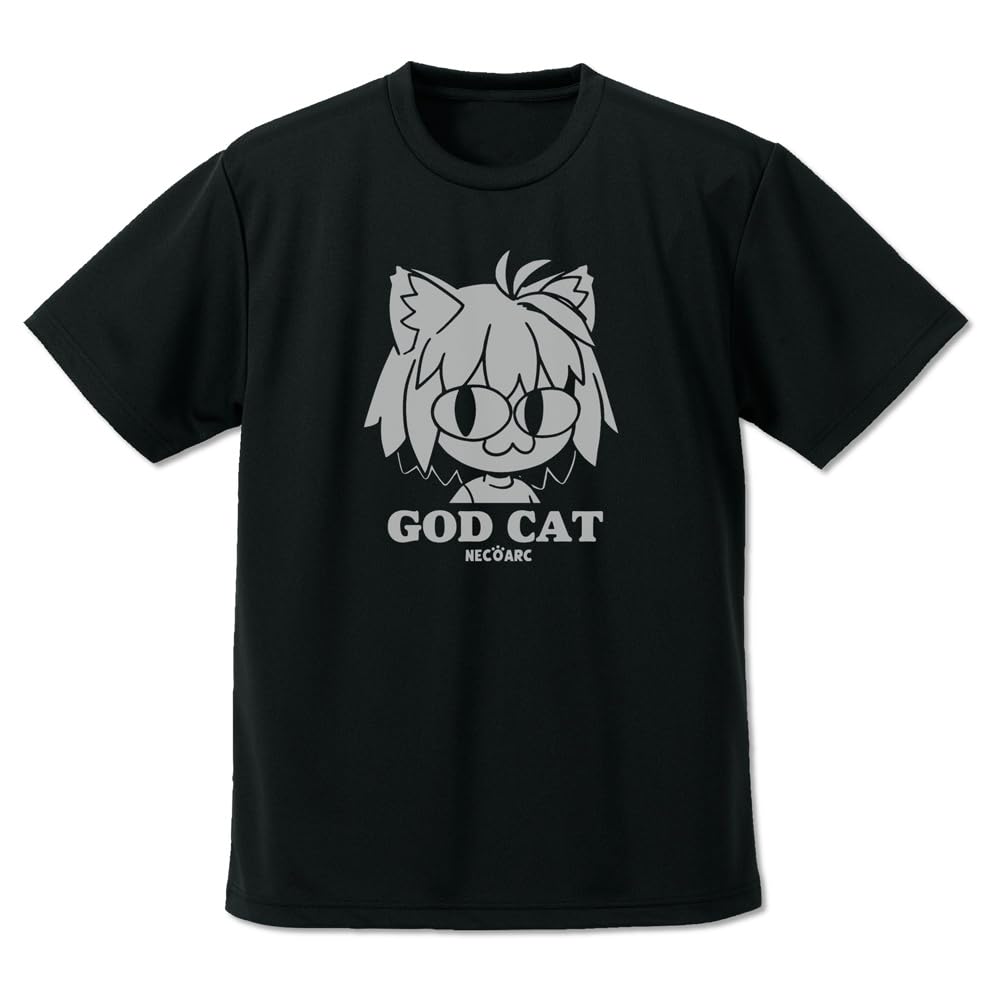 

2D COSPA Tsukihime Piece of Blue Glass GOD CAT Neko Arc Dry BLACK L Size [Official] -A Moon- T-Shirt чёрный