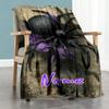 Retro Spider Customize Text Blanket Cozy Customizable Blanket Comfortable Throw For Office Office Chair Chair Bedding Four Seasons Multipurpose