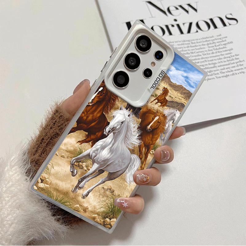 

Ferghana Horse Animal Soft Phone Case for Samsung Galaxy S24 S25 FE S26 Edge S23 Ultra S22 Plus S21 + Shockproof Cover Back Shel Samsung S24