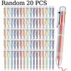 20 PCS Multicolor Ballpoint Pen 6 Colors 0.5mm RetractableTransparent Simple Ballpoint Pens Suitable Office School Use Graduation Season Back School