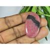 23X39X05MM Natural Red Rhodonite Quartz Oval Cabochon Loose Gemstone SK-3739