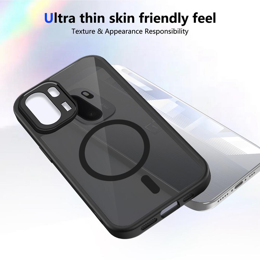 KEYSION Magnetic Phone Case for OnePlus 15R Soft Silicone+PC Matte Translucent Clear Shockproof Cover for OnePlus 1+ Ace 6 6T