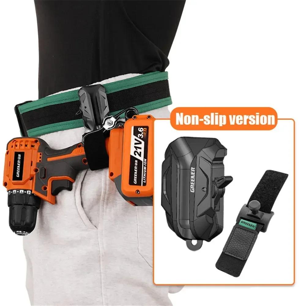 NEW Tool Bag Belt with Quick-hanging Buckle Self-locking Hook Anti-drop Repair Tool Pouch Portable for Woodworking Electrician