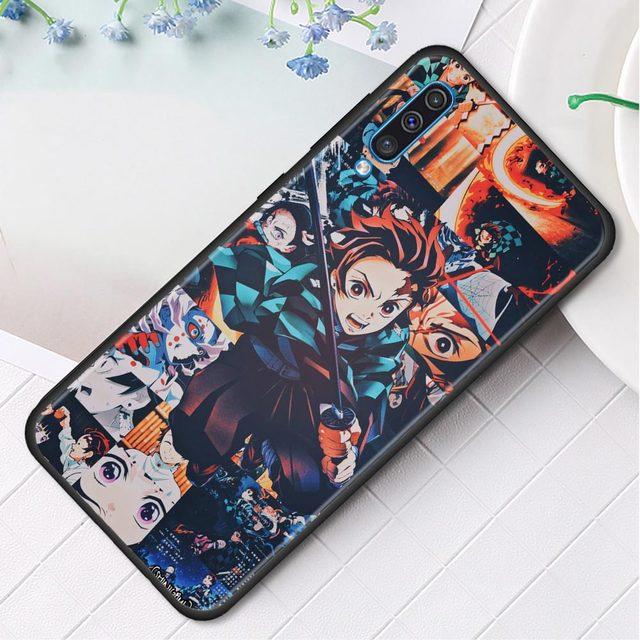 Silikonfodral för Samsung Galaxy A50 A70 A10 A20e A30 A40 A20s A10s A10e A80 A90 A60 A30s skal Shell Demon Slayer Kimetsu Anime