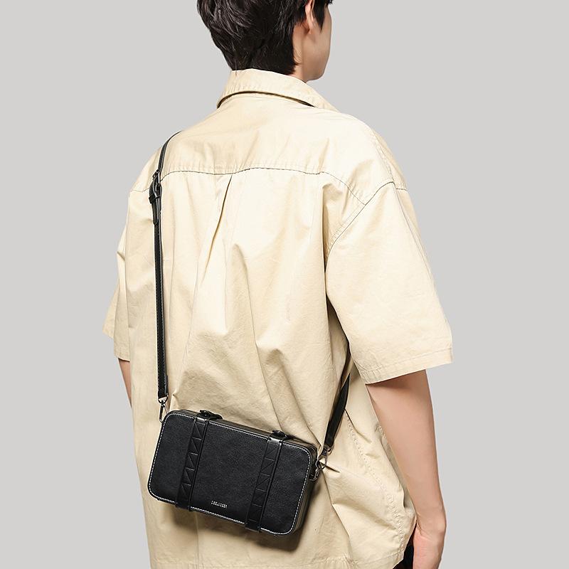 Kastentaschen, Umhängetaschen, Damen-Crossbody-Handytaschen, Herren-Design-Nische, Jungen, Halbstarke, Gutaussehende, High-End-Sport, Hartschalenkoffer