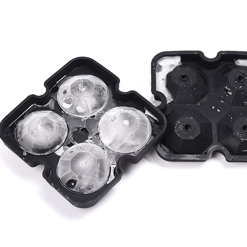 Large Ice Cube Trays Silicone Ice Cube Molds For Freezer With Lid Reusable Whiskey Ice Mold Ball Diamond Ice Mold
