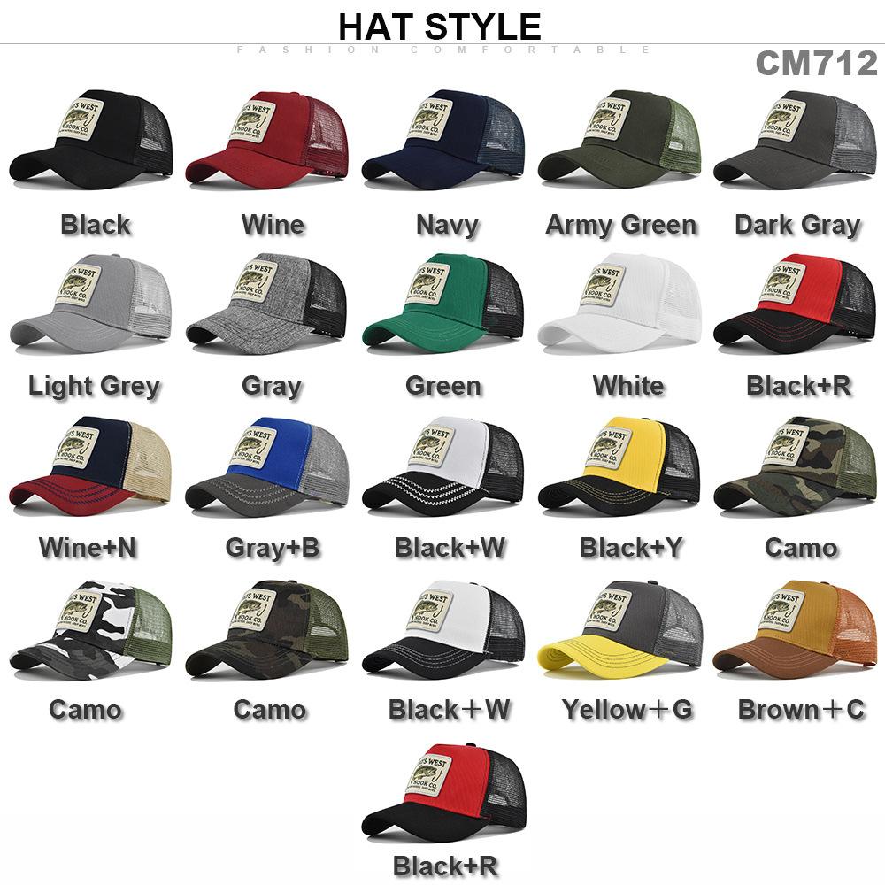 Generic Fishing Patch Trucker Hat Adjustable Mesh Back Baseball Cap
