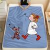 1PC Coco-chan Print Flannel Blanket, High Quality All Seasons, Home Decor, Warmth and Comfort, Perfect for Christmas Gifts